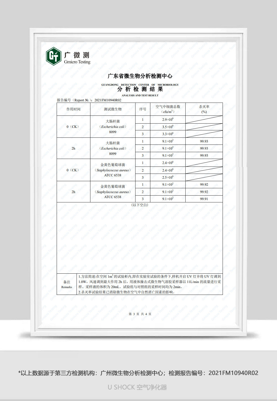大肠杆菌与金色葡萄球菌检测报告